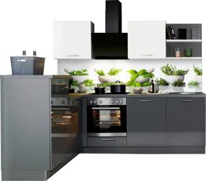 KOCHSTATION Winkelküche ""KS-Jena", vormontiert, Stellbreite 245x175 cm", mit Soft-Close-Funktion, wahlw. mit E-Geräten & Geschirrspüler