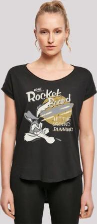 F4NT4STIC T-Shirt "Looney Tunes Wile E Rocket Board Cartoon", Damen,Premium Merch,Lang,Longshirt,Bedruckt