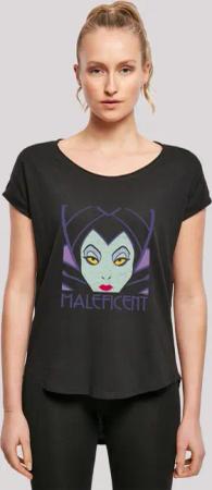 F4NT4STIC T-Shirt "Long Cut T-Shirt Disney Maleficent Cropped Head", Damen,Premium Merch,Lang,Longshirt,Bedruckt