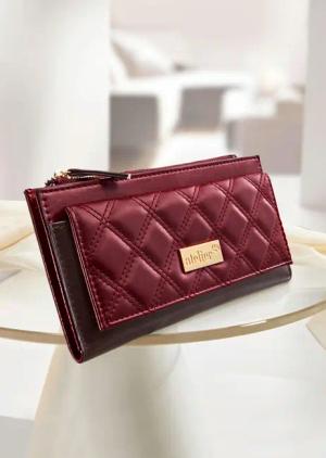 Geldbörse - bordeaux - Gr. Einheitsgröße von Goldner Fashion
