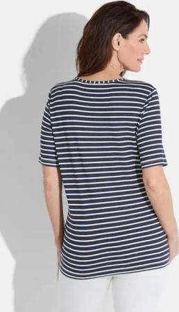 Ringelshirt im Marine-Look - marine / weiß / geringelt - Gr. 25 von Goldner Fashion