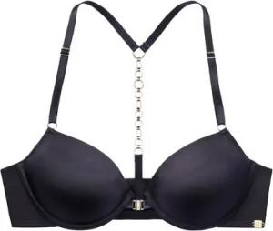 JETTE Push-up-BH mit Bügel und edlem Kettendetail hinten, sexy Dessous