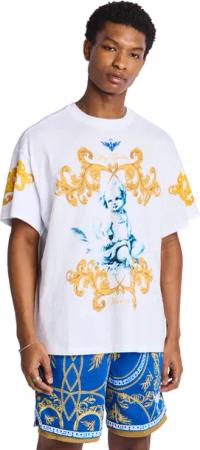 Puma Mb X Golden Child Herren T-Shirts - Weiß - Größe L - Baumwoll-Jersey