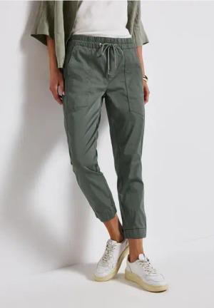 Street One Frauen Hose im Loose Fit in Grün, Gr: 38