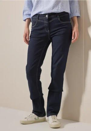 Cecil Damen Straight Leg Jeans in Blau, Gr: 25