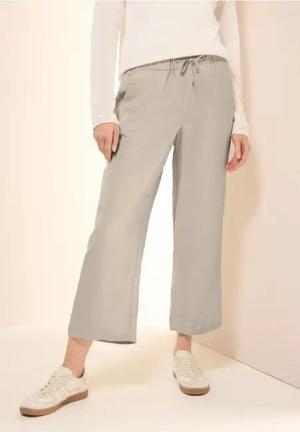 Cecil Damen Wide Leg Hose aus Leinenmix in Beige, Gr: L