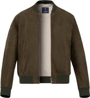 JOOP! Herren Lederjacke grün unifarben