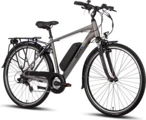 SAXXX E-Bike Trekkingrad Herren 28x1,75'', TS E-Trekkingbike, 36V/10.4Ah, max. 100km, V-Bremse, Shimano Shimano Tourney 7 Gang Kettenschaltung Schaltwerk, Hinterradmotor, 374 Wh, Akku entnehmbar, Federgabel, Schloss, Gepäckträger, max. 130 kg