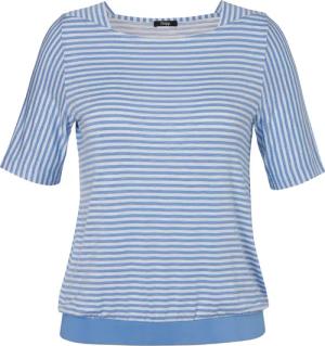 Ausgefallenes Ringel-T-Shirt mit U-Boot-Ausschnitt