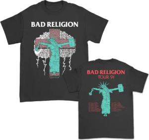 Bad Religion T-Shirt - Liberty Tour 91 - S bis XXL - für Männer - Größe S - schwarz - Lizenziertes Merchandise!