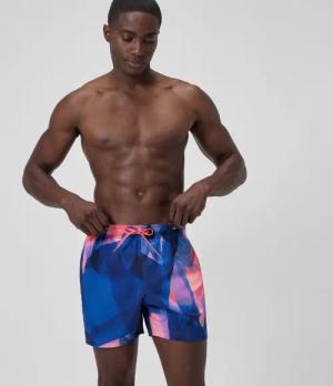 Redondo Edge Bedruckte Badeshorts 40 cm Blau/Pink für Herren