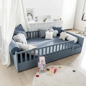 PAIDI Kinderbett "LITTLE FLO, vom Baby bis zum Teeni, in mehreren Farben und Breiten", (Breite/Länge: 90x200cm + 120X200cm +140x200cm), umbaubar zum Kinder- oder Jugendbett, Bodenbett auch als Sofa nutzbar