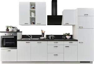 KOCHSTATION Küchenzeile ""KS-Bari", wahlw. mit E-Geräten & Geschirrspüler", Soft-Close-Funktion und Vollauszügen, vormontiert, Breite 340 cm