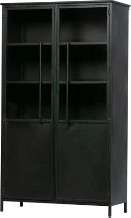 WOOOD Vitrine "Exhibit", mit Glastüren und viel Stauraum, H 170 cm x B 99 cm