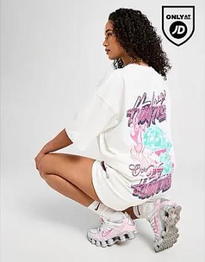 Hoodrich Erupt Boyfriend T-Shirt - Damen, White