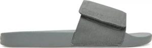 Calvin Klein Pantoletten Adj Pool Slide Canvas Logo HM0HM01749 Grau