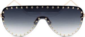 LUXXADA Sonnenbrille (XL Damen Pilotenbrille mit Brillenbeutel) Hochwertige Edelstahl Fliegerbrille mit Nieten Verziert XL Groß