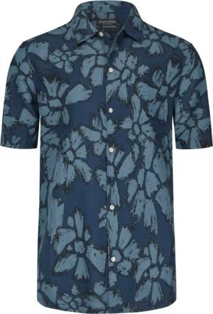 Marc O'Polo Leinen-Kurzarmhemd mit floralem Print, Regular Fit
