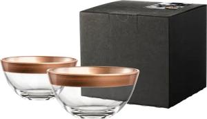 Eisch Germany Müslischale "KAYA COPPER", 2 tlg., aus Kristallglas, im Geschenkkarton, in Handarbeit in Kupfer veredelt