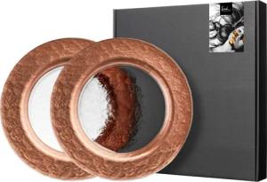 Eisch Germany Teller "KAYA COPPER", (Set, 2 St.), Veredelung im Kupfer-Look, im Geschenkkarton, Ø 23 cm