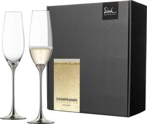 Eisch Germany Sektglas "Champagner Exklusiv", (Set, 2 tlg.), Auflage in Platin, 180 ml, 2-teilig
