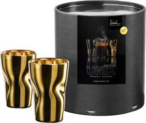 Eisch Germany Espressoglas "UNIK", (Set, 2 tlg., 2 Espressogläser in Geschenkröhre), Espressoglas, veredelt mit Echtgold, 2-teilig, 100 ml