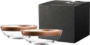 Eisch Germany Müslischale "KAYA COPPER", 2 tlg., aus Kristallglas, im Geschenkkarton, in Handarbeit in Kupfer veredelt
