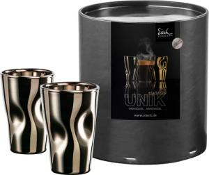 Eisch Germany Espressoglas "UNIK", (Set, 2 tlg., 2 Espressogläser in Geschenkröhre), veredelt mit echtem Platin, 2-teilig, 100 ml