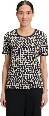 Betty Barclay Kurzarmshirt "Betty Barclay Basic Shirt mit Print", (1 tlg.), Rippbündchen