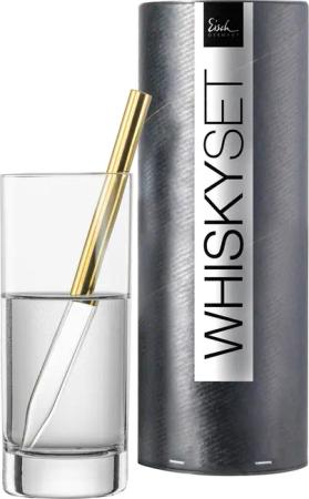 Eisch Germany Whisky-Pipette "Gentleman", (Set, 2 St.), Kristallglas, metallicbeschichtet, inkl. 1 Wasserglas, 190 ml