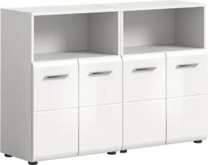 INOSIGN Badmöbel-Set "FLORENZ, TOPSELLER, 2-teilige Badkombination, hochwertige MDF-Front", (2-teiliges Set bestehend aus: 2 Midischrank breit), Bad-Kombination, Bad-Möbel, Badezimmer, Kombination, Kombi