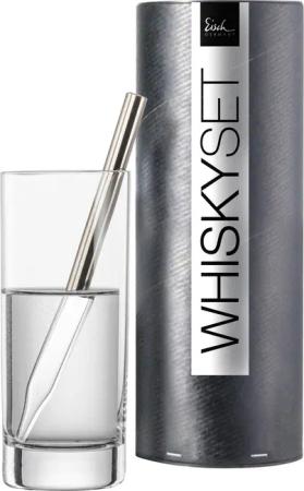 Eisch Germany Whisky-Pipette "Gentleman", (Set, 2 St.), Kristallglas mit Platin beschichtet, inkl. 1 Wasserglas, 190 ml