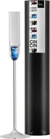 Eisch Germany Schnapsglas "CIN CIN Made in Germany", (1 tlg.), mit Farbglas-Einschlüssen im unteren, massiven Teil der Gläser, 45 m