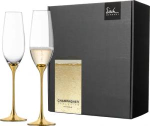 Eisch Germany Sektglas "Champagner Exklusiv", (Set, 2 tlg.), Auflage in Echtgold, 180 ml, 2-teilig