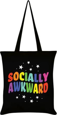 Sprüche Stofftasche - Socially Awkward - multicolor