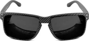 Rennec Sonnenbrille (Herren Motorsport Brille mit Brillenbeutel) Brille in Carbon Optik stabile Gelenke und Schwarz Getönte Gläser