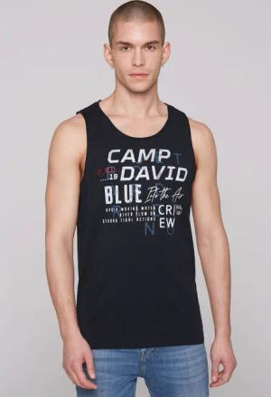 CAMP DAVID Tanktop, mit offenen Kanten an den Ausschnitten