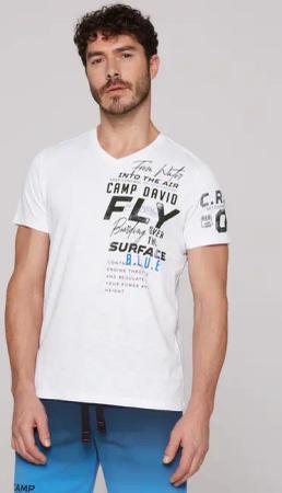 CAMP DAVID V-Shirt, aus Baumwolle