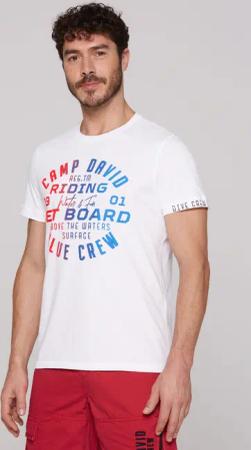CAMP DAVID Rundhalsshirt, aus Baumwolle