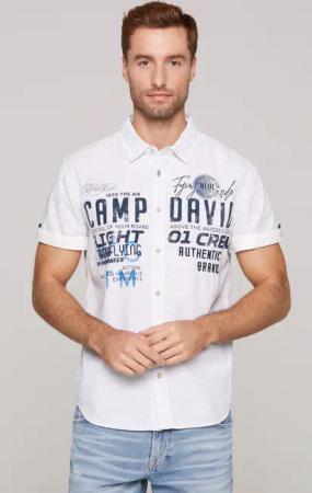 CAMP DAVID Kurzarmhemd, aus Baumwolle