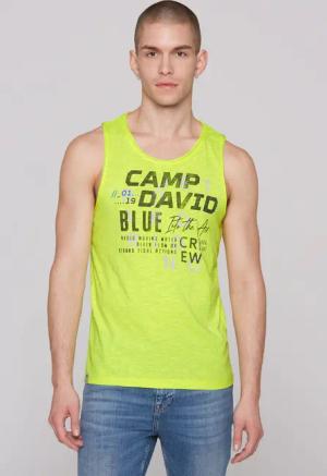 CAMP DAVID Tanktop, mit offenen Kanten an den Ausschnitten
