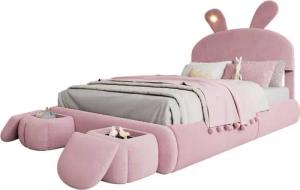 Thanaddo Hochbett Polsterbett,Doppelbett,hydraulisches Bett
