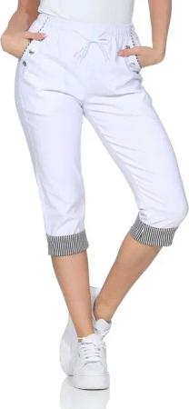 OriginalYou 7/8-Caprijeans Schlupfhose Damen 7/8 Stoffhose Capri Jeans Elastikbund, auch in großen Größen