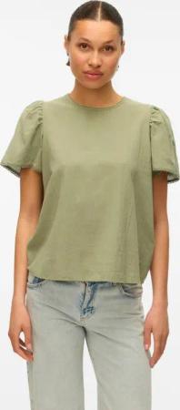 Vero Moda Kurzarmbluse "VMPRETTY SS TOP WVN GA NOOS"