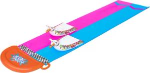 Bestway Doppel-Wasserrutsche mit aufblas baren Schwimmtieren 487 x 138cm