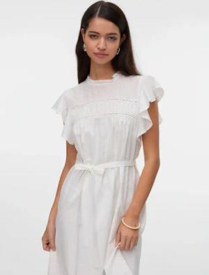 Vero Moda Minikleid "VMTRINE SL SHORT LACE DRESS WVN GA NOOS"