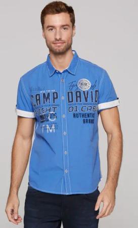 CAMP DAVID Kurzarmhemd, aus Baumwolle