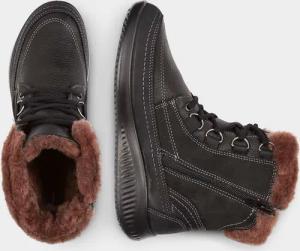 Stiefel mit Schnürung und Reißverschluss - schwarz - Gr. 37 von Goldner Fashion