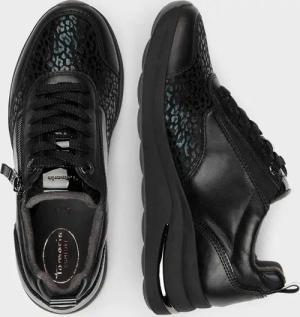 Sneaker im Materialmix mit Leder - schwarz - Gr. 38 von Goldner Fashion