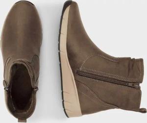 Stiefelette mit Reißverschluss - stein - Gr. 38 von Goldner Fashion